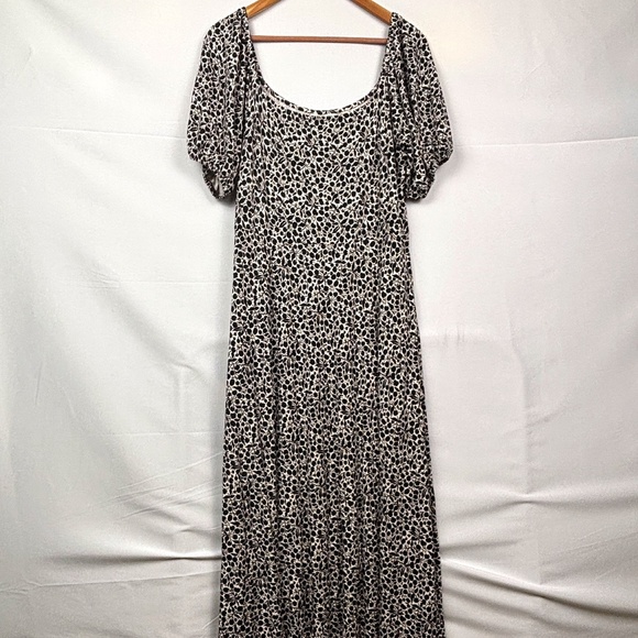 BODEN Sophia Cherry Short Puff Sleeve Midi Dress Sz 12R Fit & Flare Flattering - Picture 4 of 13